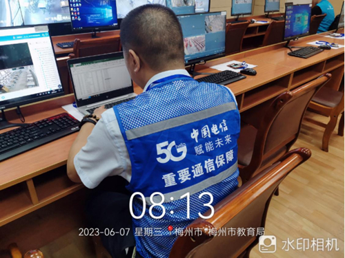 考试当天一早，中国电信广东梅州分公司高考通